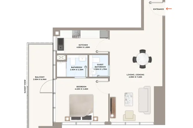 1 bedroom apartment