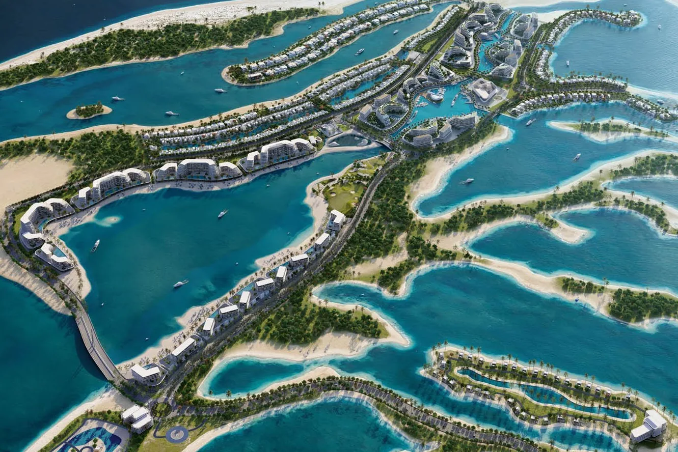 Prestigious waterfront complex on a private island