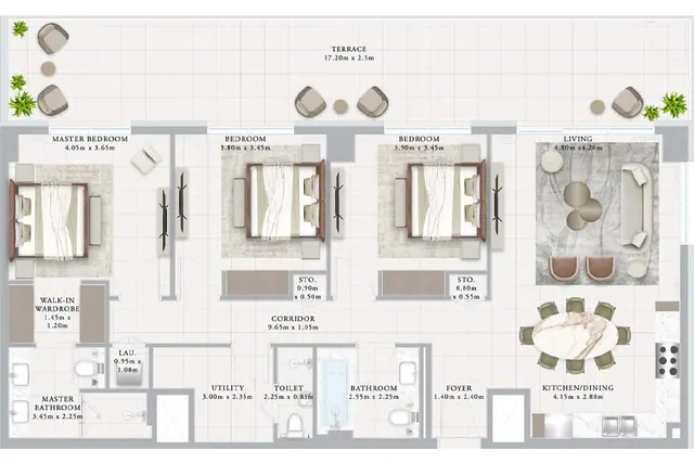 3 bedroom apartment