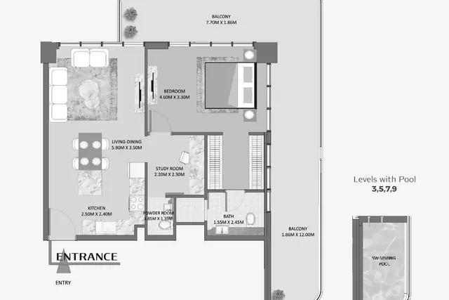1 bedroom apartment