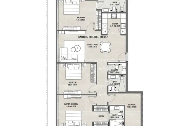 3 bedroom apartment