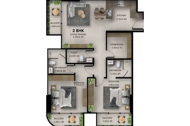 2 bedroom apartment