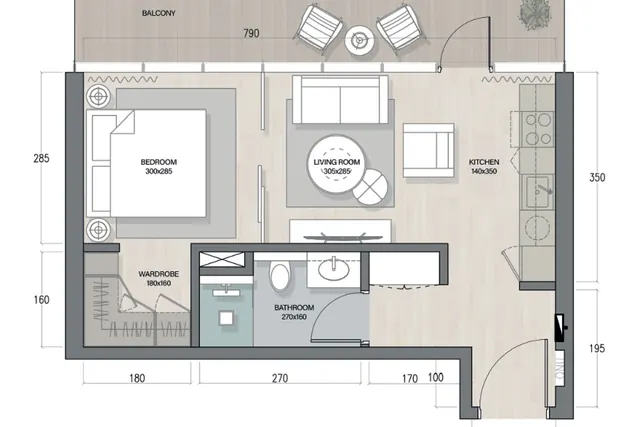1 bedroom apartment