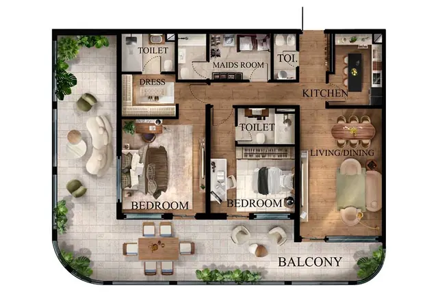 2 bedroom apartment