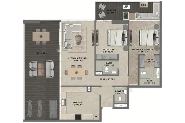 2 bedroom apartment