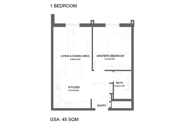 1 bedroom