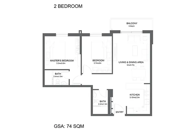 2 bedroom