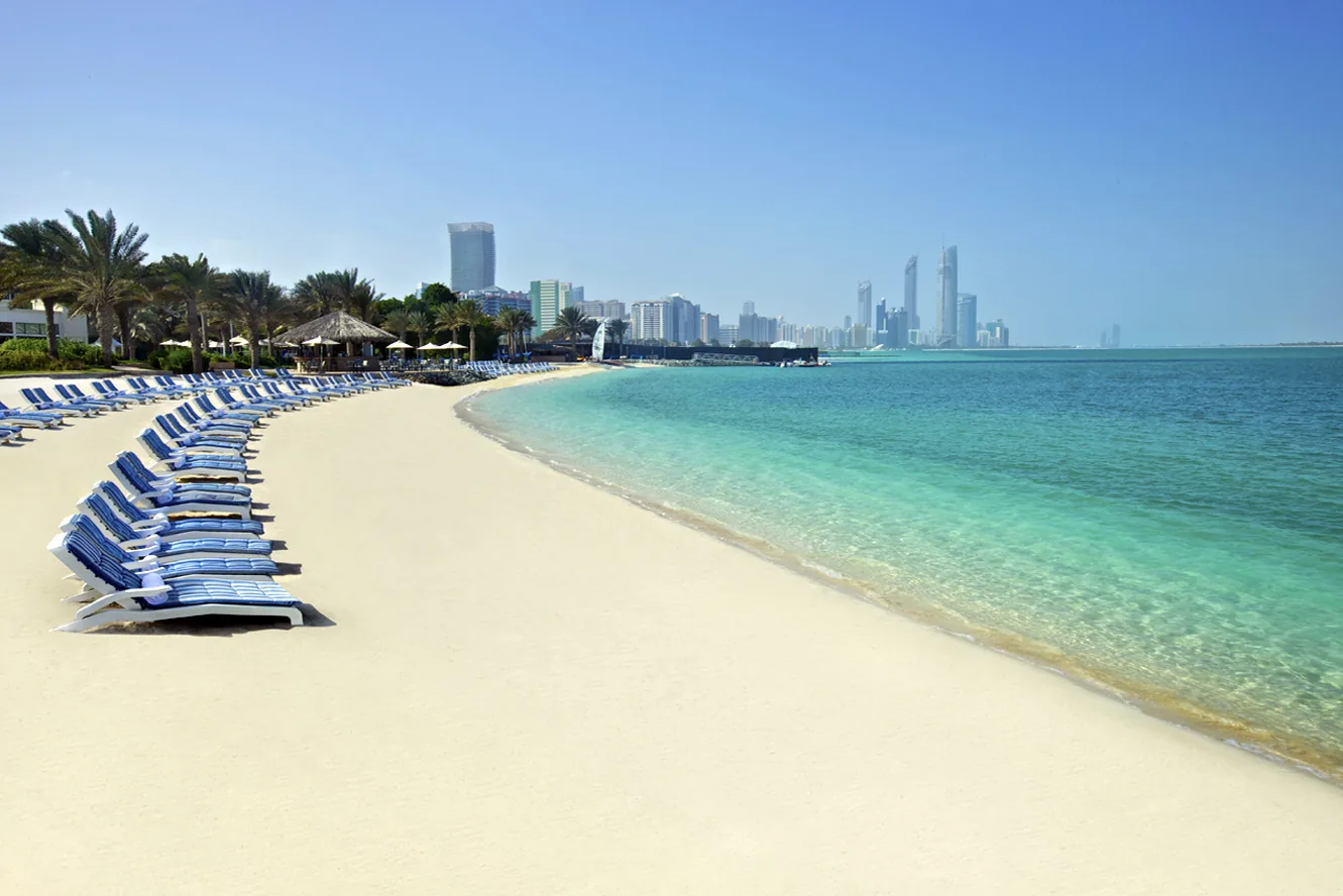Resort area, Blue Flag beach, and “Arabian Maldives” beach