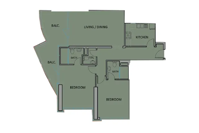 2 bedroom apartment