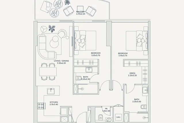 2 bedroom apartment