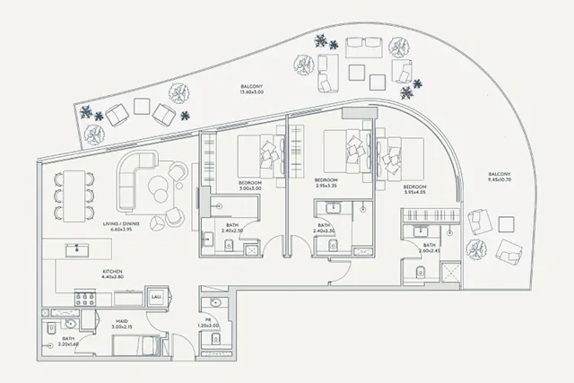 3 bedroom apartment