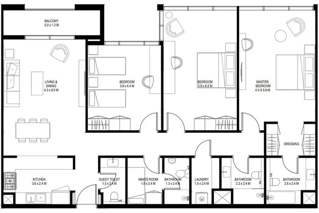3 bedroom