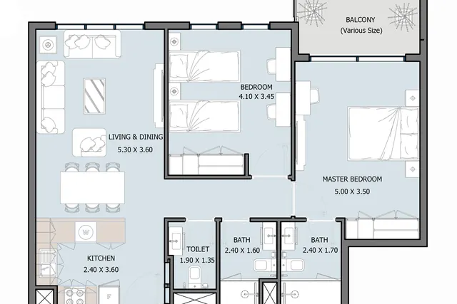 2 bedroom apartment