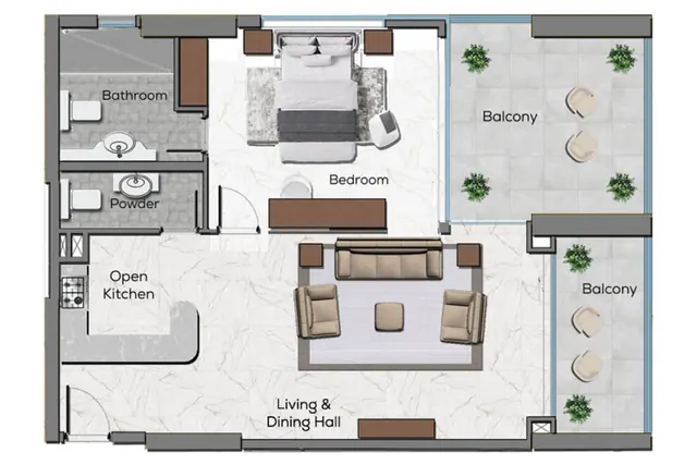 1 bedroom apartment