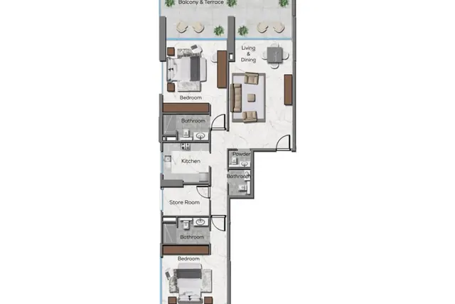 2 bedroom apartment