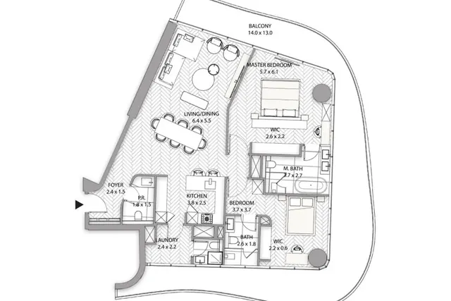 2 bedroom apartment