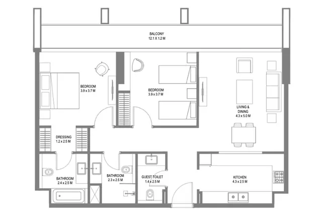 2 bedroom apartment