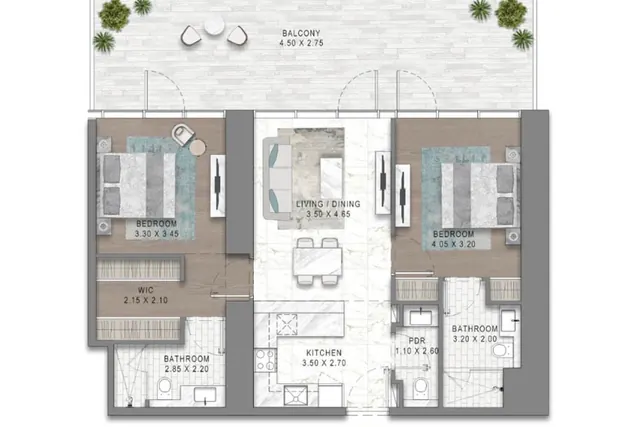 2 bedroom apartment