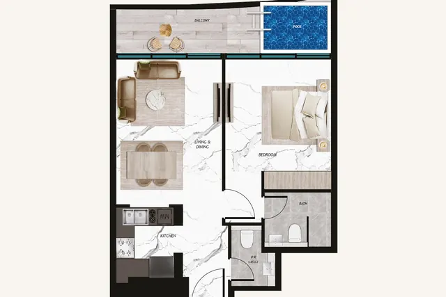 1 bedroom apartment