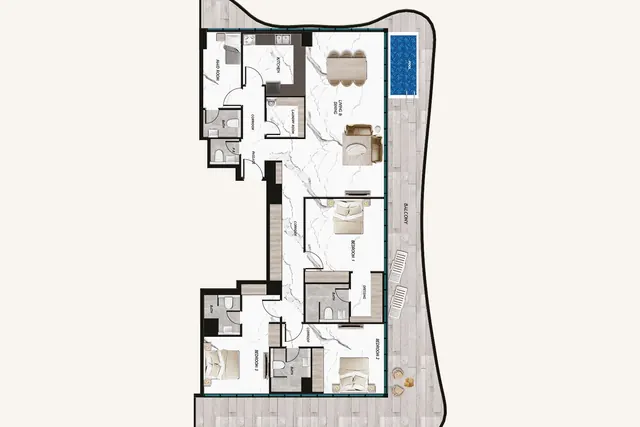 3 bedroom apartment