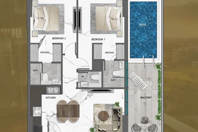 2 bedroom