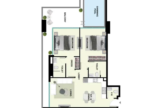 2 bedroom apartment