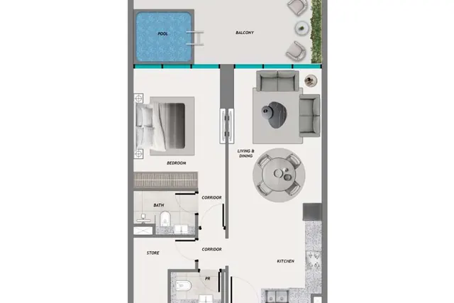 1,5 bedroom apartment