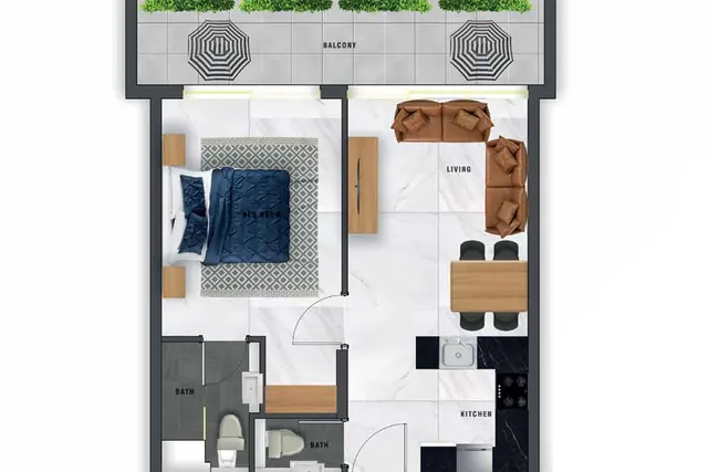 1 bedroom