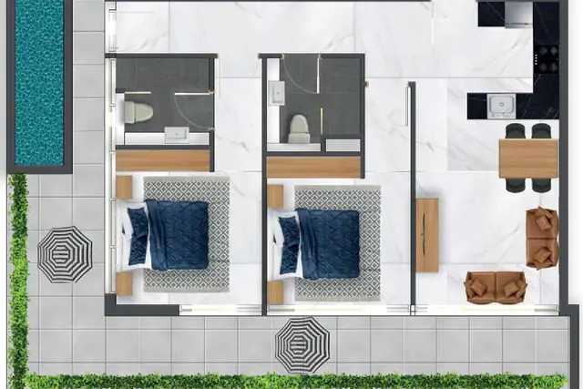 2 bedroom