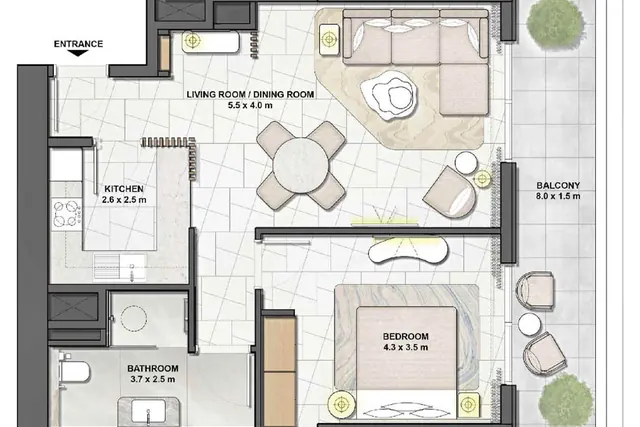 1 bedroom apartment