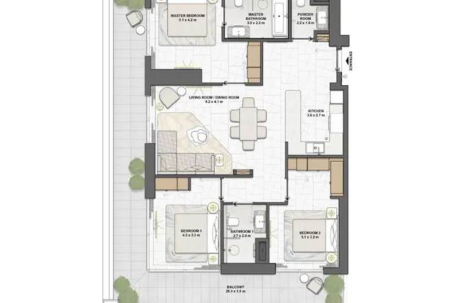 3 bedroom apartment