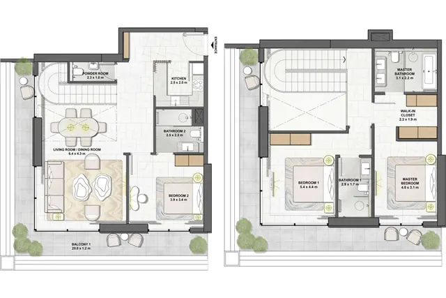 3 bedroom Duplex apartment