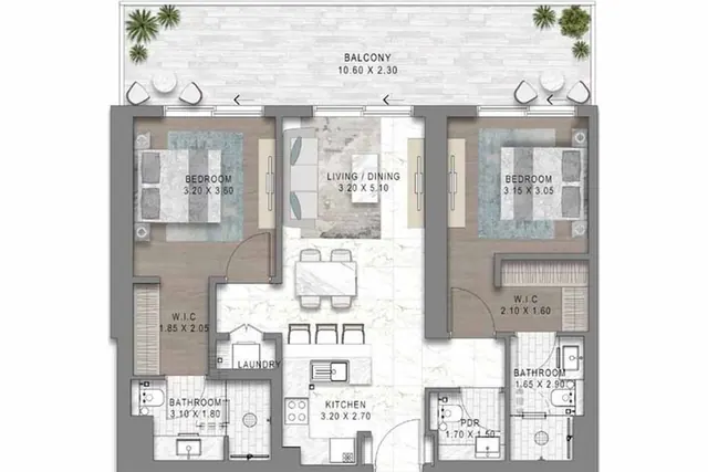 2 bedroom apartment