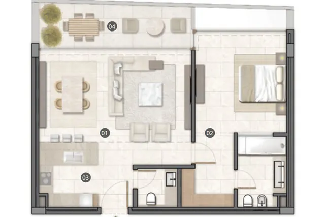 1 bedroom