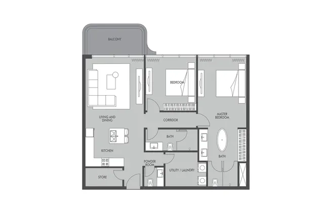 2 bedroom apartment
