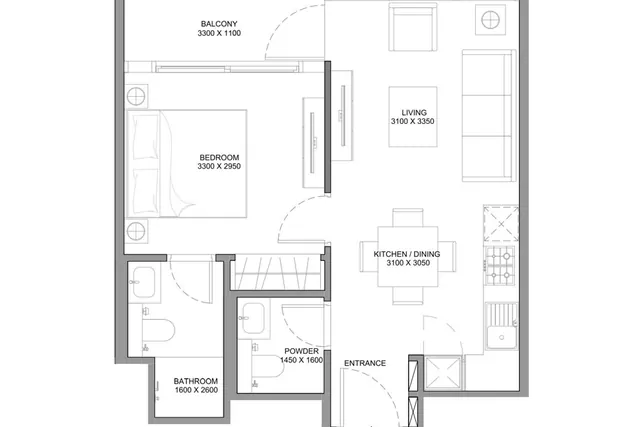 1 bedroom apartment