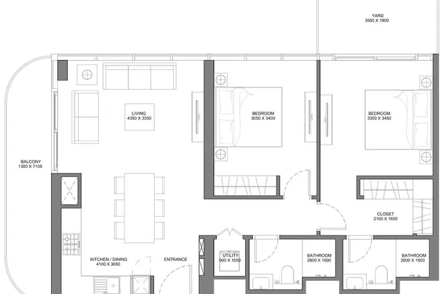 2 bedroom Grande apartment
