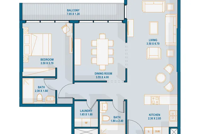 1 bedroom apartment