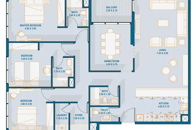 3 bedroom apartment