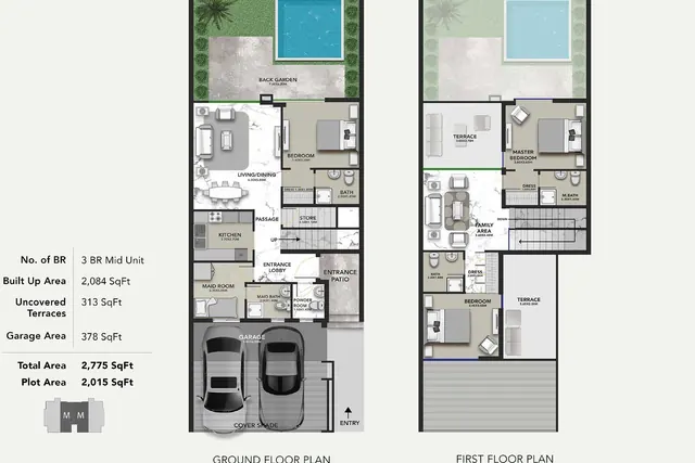3 bedroom Mid Unit