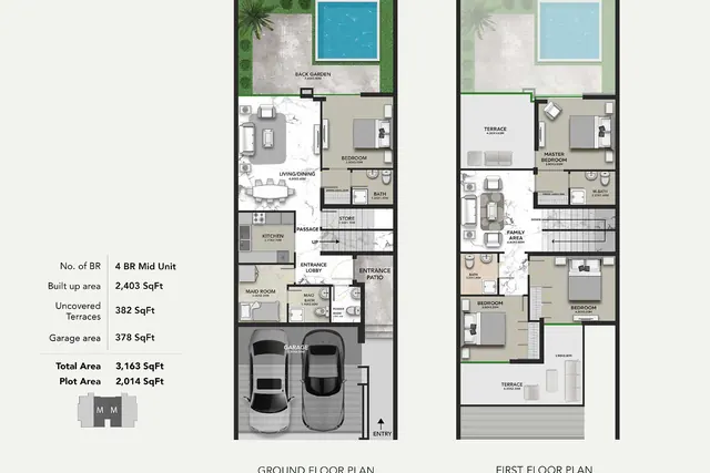 4 bedroom Mid Unit