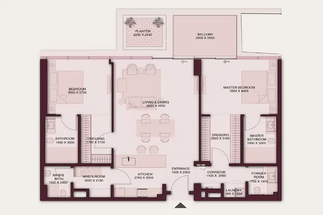 2 bedroom apartment