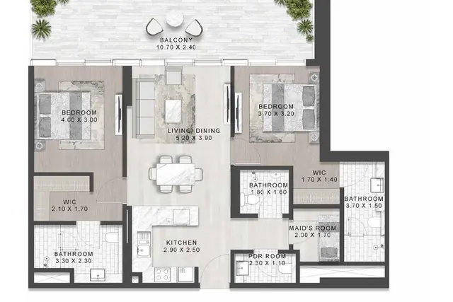 2 bedroom apartment