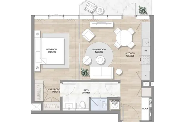 1 bedroom apartment