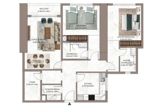2 bedroom apartment