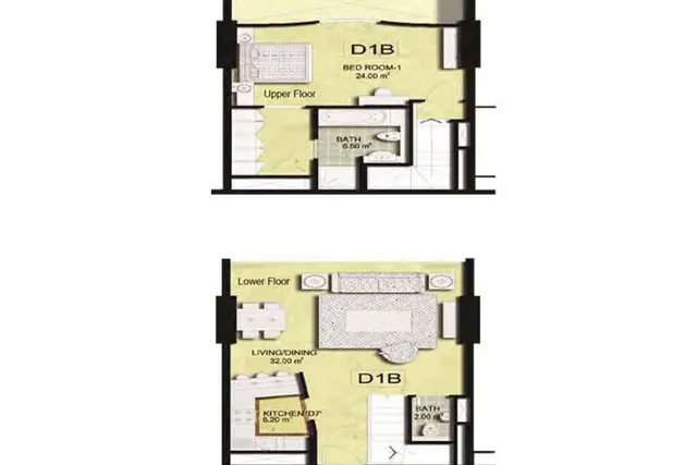 1 bedroom duplex