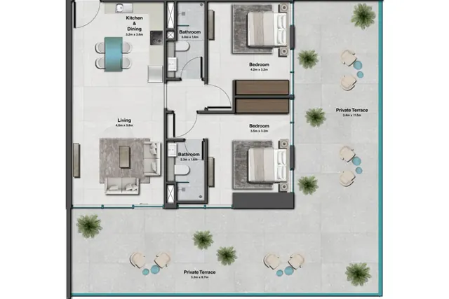 2 bedroom apartment