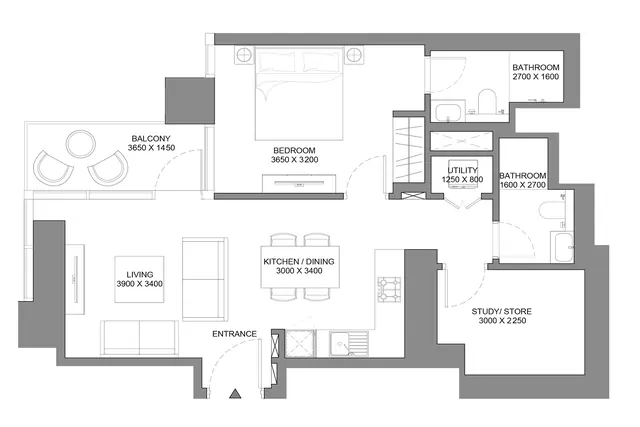 1,5 bedroom apartment