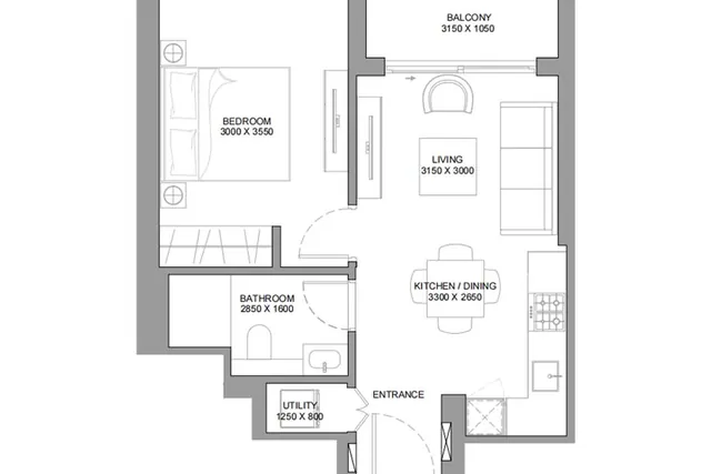 1 bedroom apartment