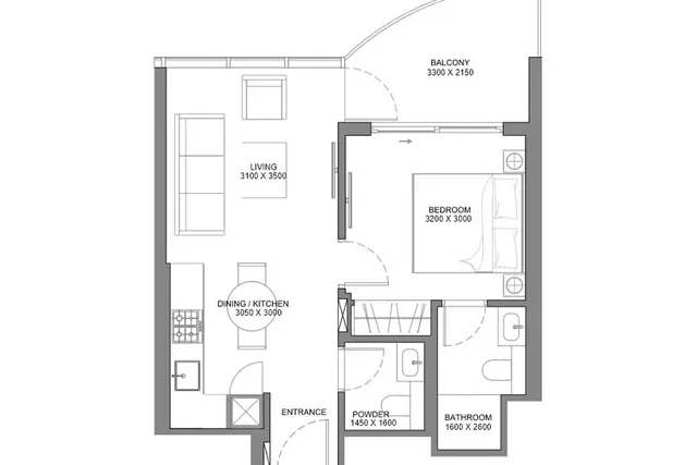 1 bedroom apartment